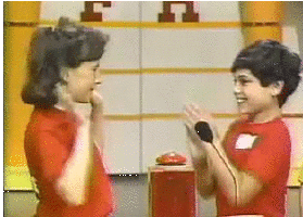 Kids fail at a double high five on game show